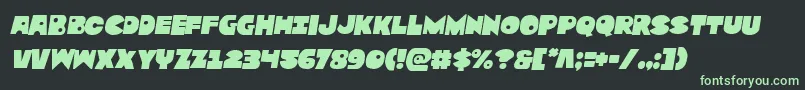 Zounderkitesemital Font – Green Fonts on Black Background