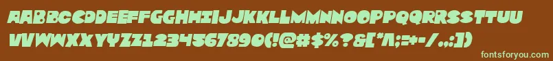 Zounderkitesemital Font – Green Fonts on Brown Background