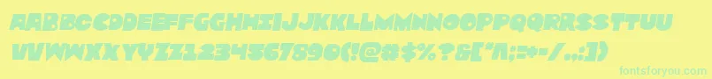 Zounderkitesemital Font – Green Fonts on Yellow Background