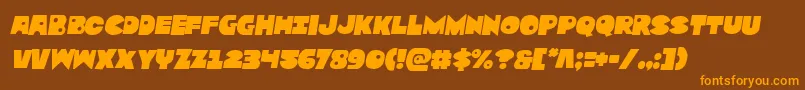 Zounderkitesemital Font – Orange Fonts on Brown Background