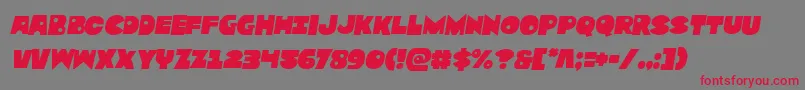 Zounderkitesemital Font – Red Fonts on Gray Background