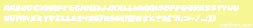 Zounderkitesemital Font – White Fonts on Yellow Background