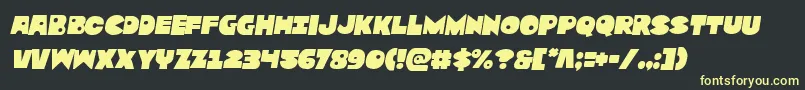 Zounderkitesemital Font – Yellow Fonts on Black Background