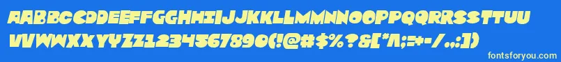 Zounderkitesemital Font – Yellow Fonts on Blue Background