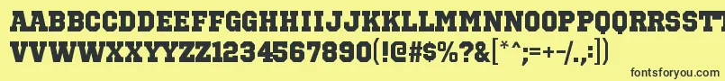 OctinsportshvRegular Font – Black Fonts on Yellow Background