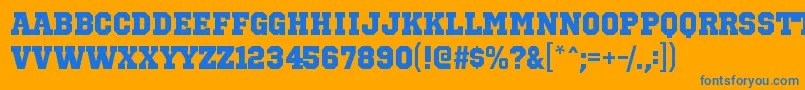 OctinsportshvRegular Font – Blue Fonts on Orange Background