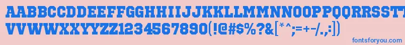 OctinsportshvRegular-Schriftart – Blaue Schriften auf rosa Hintergrund