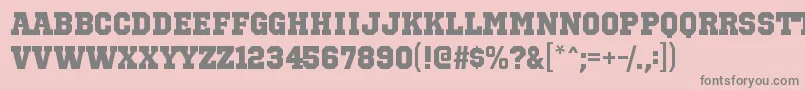 フォントOctinsportshvRegular – ピンクの背景に灰色の文字