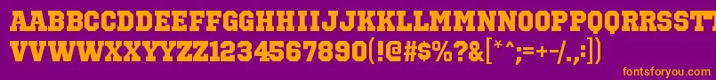 OctinsportshvRegular Font – Orange Fonts on Purple Background