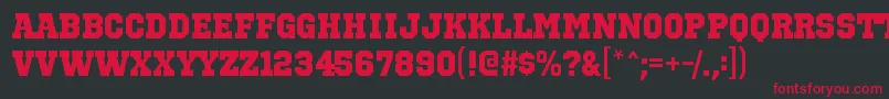 OctinsportshvRegular Font – Red Fonts on Black Background