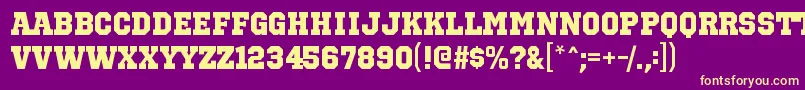 OctinsportshvRegular Font – Yellow Fonts on Purple Background