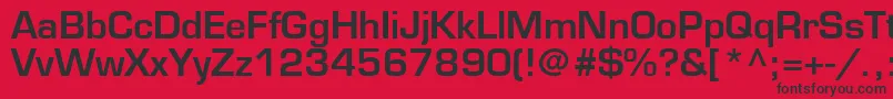 EuromodeBold Font – Black Fonts on Red Background