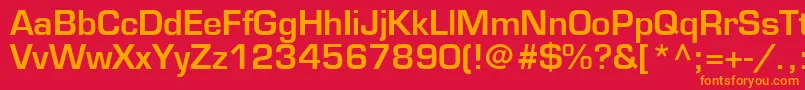 EuromodeBold Font – Orange Fonts on Red Background