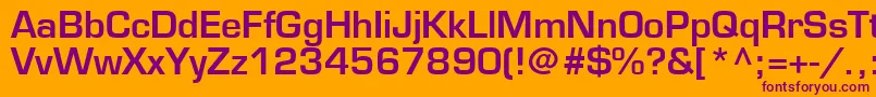 EuromodeBold Font – Purple Fonts on Orange Background