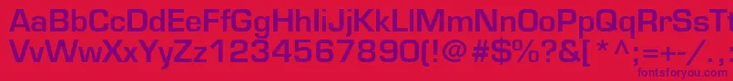 EuromodeBold Font – Purple Fonts on Red Background