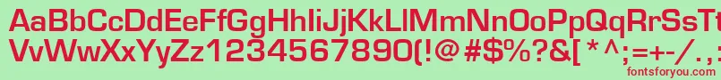 EuromodeBold Font – Red Fonts on Green Background
