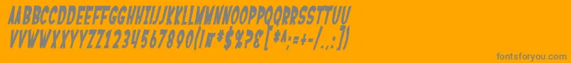 Fonte SfFerretopiaBoldOblique – fontes cinzas em um fundo laranja