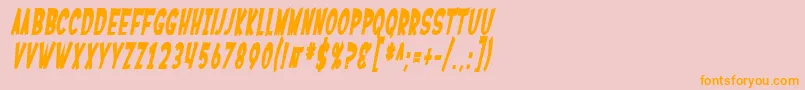 SfFerretopiaBoldOblique Font – Orange Fonts on Pink Background