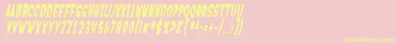 SfFerretopiaBoldOblique-Schriftart – Gelbe Schriften auf rosa Hintergrund
