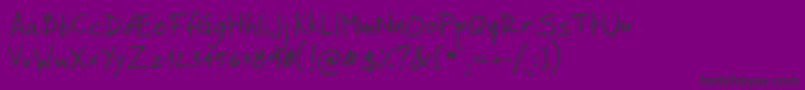 FaracoHand Font – Black Fonts on Purple Background