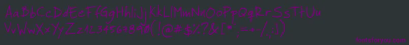 Шрифт FaracoHand – фиолетовые шрифты на чёрном фоне
