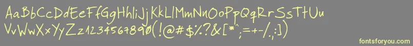 FaracoHand Font – Yellow Fonts on Gray Background
