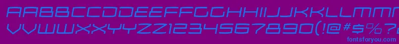 ZosmaltItalic Font – Blue Fonts on Purple Background