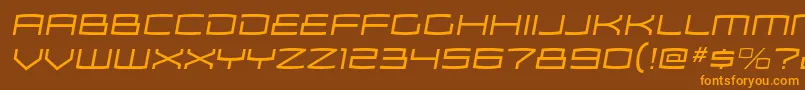 ZosmaltItalic Font – Orange Fonts on Brown Background