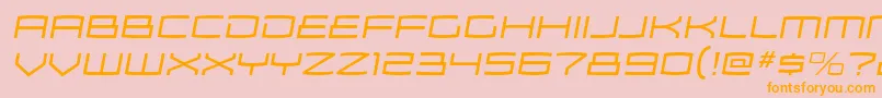 ZosmaltItalic Font – Orange Fonts on Pink Background