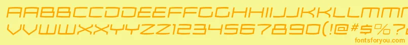 ZosmaltItalic Font – Orange Fonts on Yellow Background