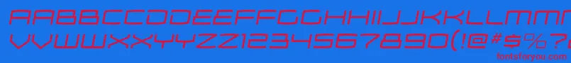 ZosmaltItalic Font – Red Fonts on Blue Background