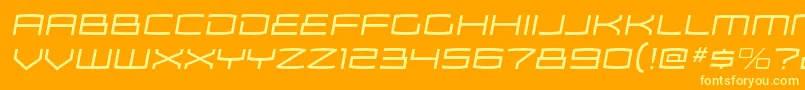 ZosmaltItalic Font – Yellow Fonts on Orange Background