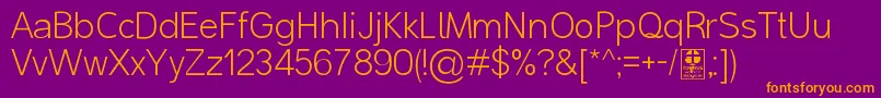 MalterSansLightDemo Font – Orange Fonts on Purple Background