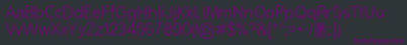 MalterSansLightDemo Font – Purple Fonts on Black Background