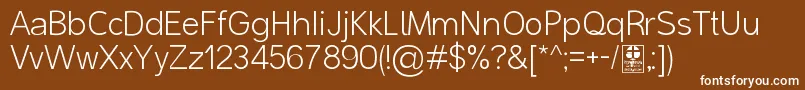 MalterSansLightDemo Font – White Fonts on Brown Background