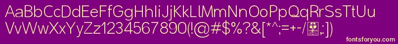 MalterSansLightDemo Font – Yellow Fonts on Purple Background