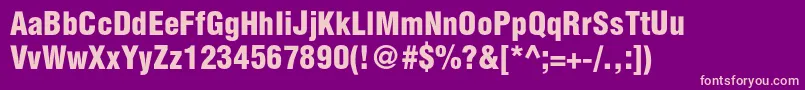 Helioscondblack Font – Pink Fonts on Purple Background