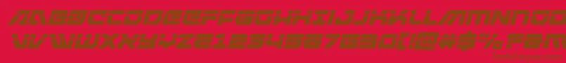 Armedlightninglaseritalic Font – Brown Fonts on Red Background