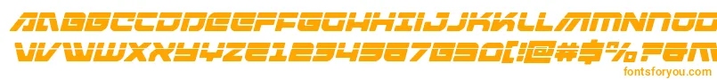 フォントArmedlightninglaseritalic – オレンジのフォント