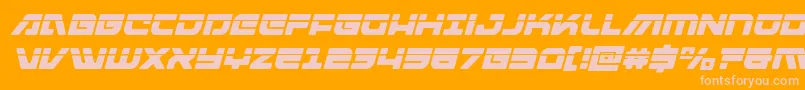 Armedlightninglaseritalic Font – Pink Fonts on Orange Background