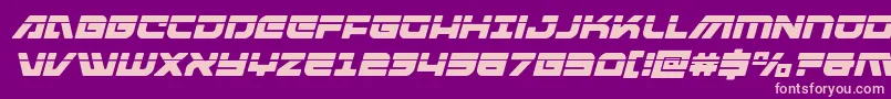 Armedlightninglaseritalic Font – Pink Fonts on Purple Background