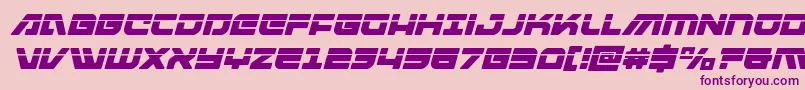 フォントArmedlightninglaseritalic – ピンクの背景に紫のフォント