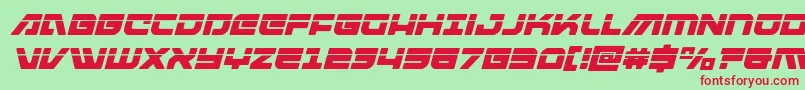 Armedlightninglaseritalic Font – Red Fonts on Green Background