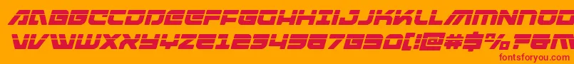 Armedlightninglaseritalic Font – Red Fonts on Orange Background