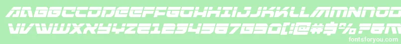 Armedlightninglaseritalic Font – White Fonts on Green Background
