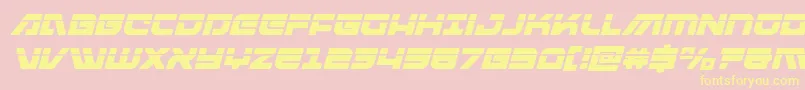 Armedlightninglaseritalic Font – Yellow Fonts on Pink Background