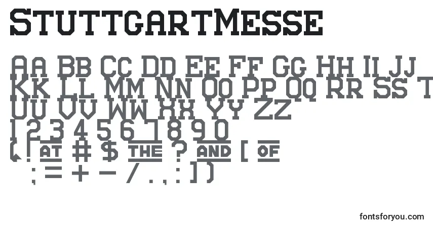 Schriftart StuttgartMesse – Alphabet, Zahlen, spezielle Symbole