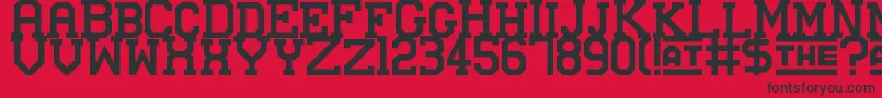 StuttgartMesse Font – Black Fonts on Red Background