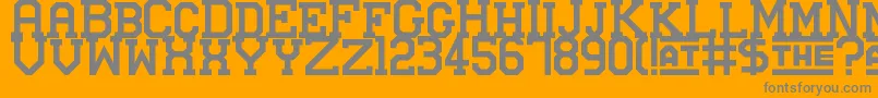 StuttgartMesse Font – Gray Fonts on Orange Background