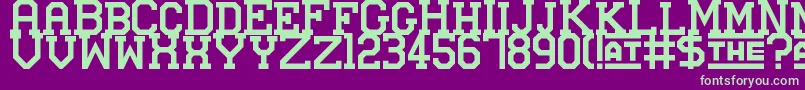 StuttgartMesse Font – Green Fonts on Purple Background